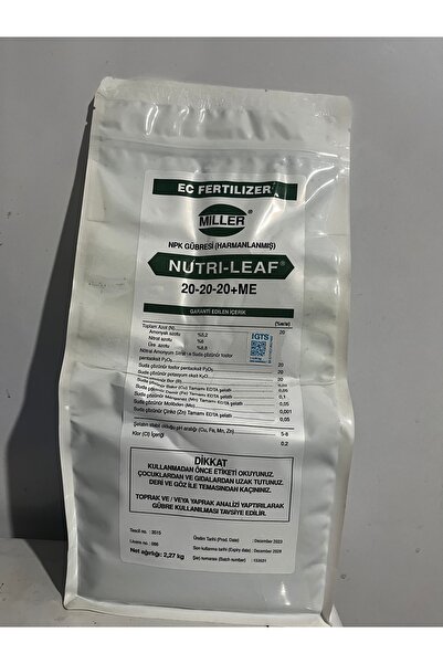 HEKTAŞ MİLLER NUTRİ-LEAF 20-20-20+ME 2.27kg