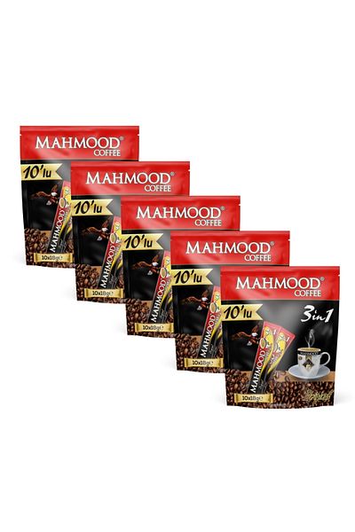 Mahmood Coffee 3 in 1 Coffee 18 g X 10 Pieces X 5 Pack