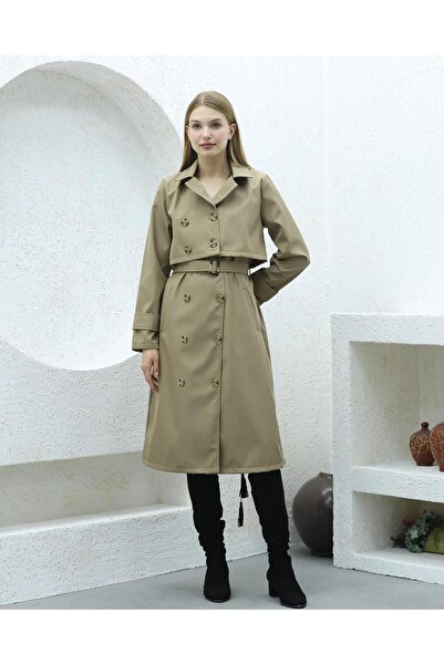 QUBERZ İkli Su Geçirmez Bondit Trençkot Vizyon