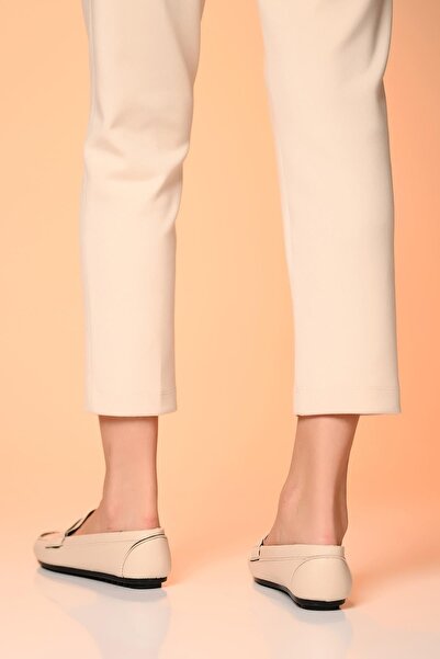 Beyond Women's Cream College Casual Daily Ballerina Shoes Bynddem01