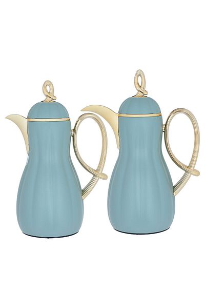 Alsaif Gallery Arwa Al Saif Gallery Thermos Set, 2 Pieces - Dark Green