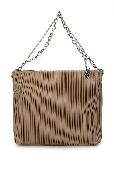 Tamer Tanca Women's Vegan Taupe Shoulder Bag