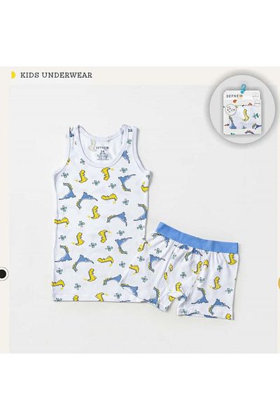 Defne Baby Boy's Cotton Tank Top Boxer Underwear Set