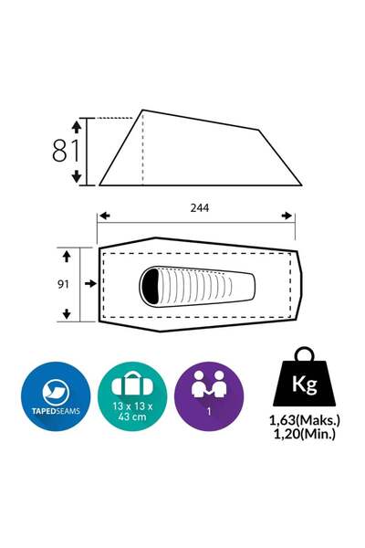Trimm Solo 1 Kişilik 4 Mevsim Ultralight Çadır