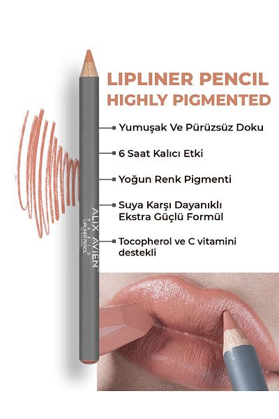 Alix Avien Moisturizing Lip Liner - Lipliner Pencil 04 Salmon