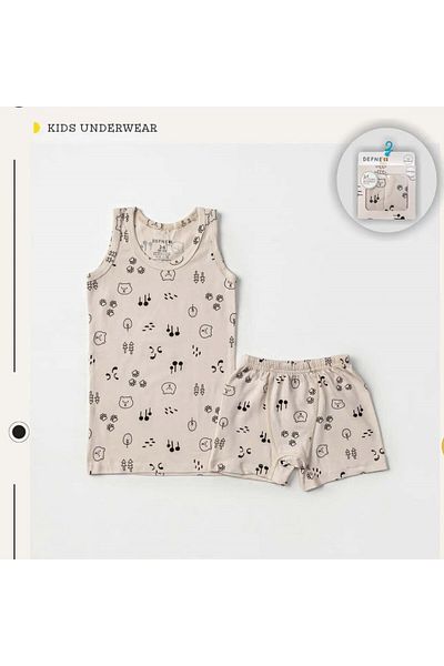 Defne Baby Boy's Cotton Tank Top Boxer Underwear Set