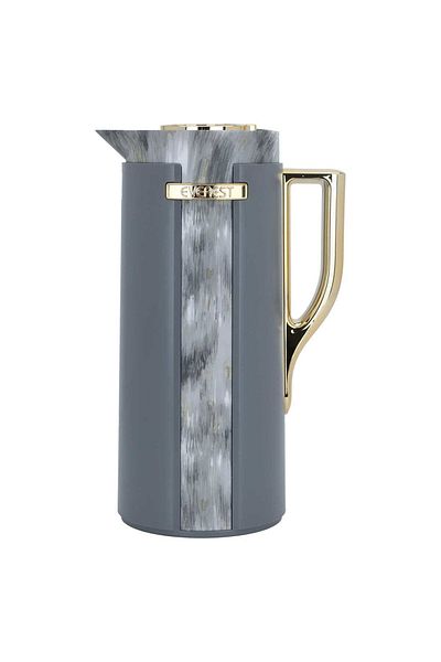 Alsaif Gallery Wydad Thermos, Dark Gray, Golden Handle, 1 Liter