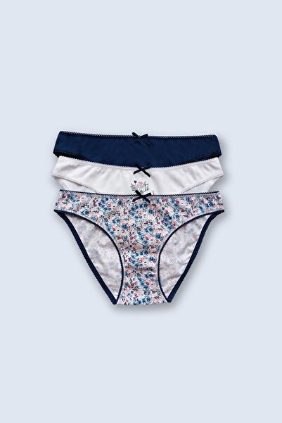 Pierre Cardin 3'lü Ekonomik Paket Flowers Garden 2700 Pamuklu Basic Baskı Ve Desenli Brief Külot