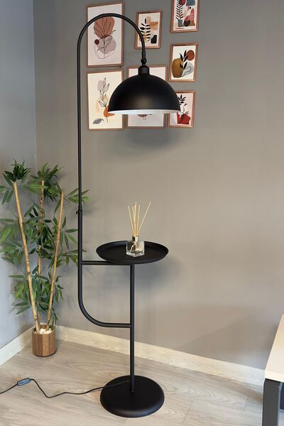 Bamyum Siyah Lambader Hareketli Başlık Sehpalı Modern Dekoratif Metal Oturma Odası Çalışma Odası