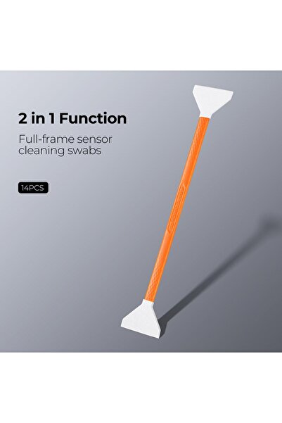 K&F CONCEPT Sensör Temizleme çubuğu - 14 Çift Başlıklı Paket ( Full Frame  ) Uzun saplı
