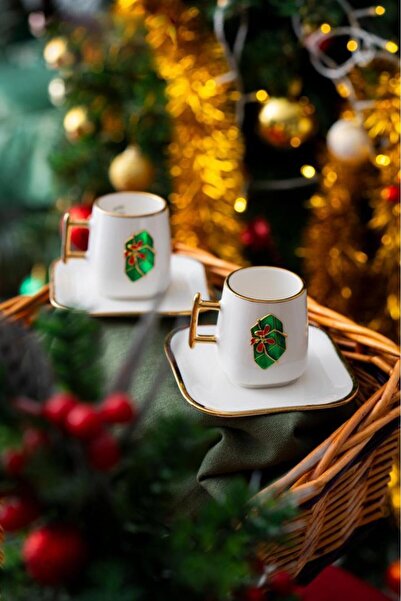 ACAR NOEL YEŞİL PAKET 2 KİŞİLİK TÜRK KAHVESİ FİNCANI