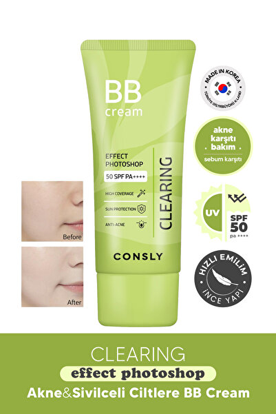 CONSLY Kore BB Krem Sivilceli Ciltler Için Spf50 Pa Effect Photoshop Clearing Bb Cream 50ml
