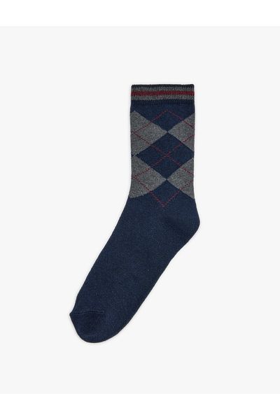 Koton Socket Socks Geometric Patterned