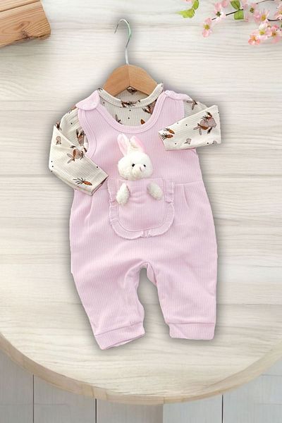 Minigimin Cicileri Lilac My Little Baby Romper and Bodysuit - Rabbit Detail