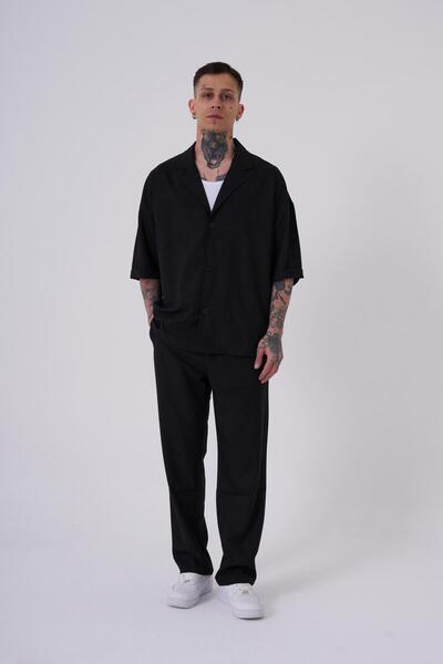 Machinist Ανδρικό παντελόνι Relaxed Poly Viscon Μαύρο