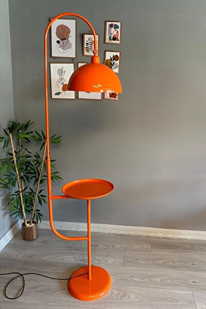 Bamyum Turuncu Lambader Hareketli Başlık Sehpalı Modern Dekoratif Metal Oturma Odası Çalışma Odası