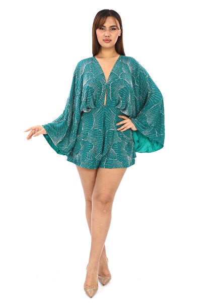 GATSBYLADY LONDON JUMPSUİT - EL İŞLEMELİ , TAŞEL DETAYLI ELBİSE