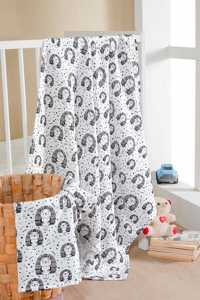 Lunanino 100% Cotton Set of 2 Muslin Baby Blanket Baby Blanket Multi-Purpose Blanket 100X100 Size Soft Texture