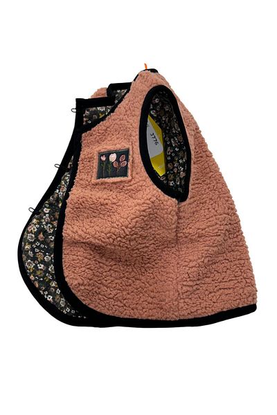 Esterella Baby Girl Welsoft Double-Sided Waistcoat/Baby Waistcoat with Floral Lining/Baby Girl Waistcoat