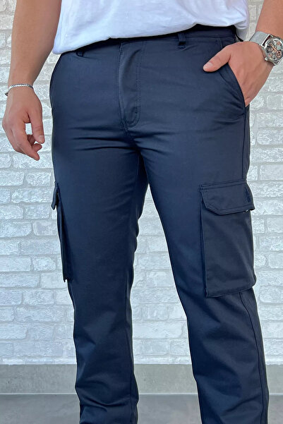 MİSHAR İTALİA Чорні чоловічі штани з кишенями та завуженими штанинами