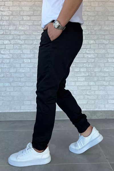 MİSHAR İTALİA Ανδρικό παντελόνι Jogger με μαύρη μέση και ελαστικά πόδια