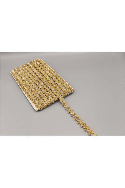 Gül 10352-9490 Glitter Mortar - 16 m Silver Gold