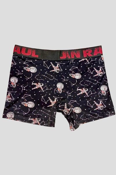 Juan Raul Men's Boxers with Astronaut Pattern - Black - Db209