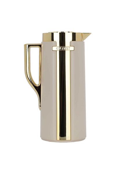 Alsaif Gallery Widad Thermos Beige Golden Handle 1 Liter
