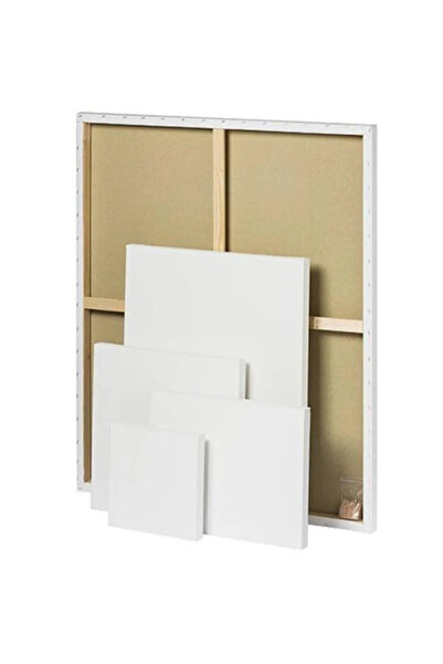 Şehzat 10x10cm 5'li Kare Set Arkadan Zımbalı Yüksek Kaliteli Astarlı Hazır Tuval Boş Tuval Tablo