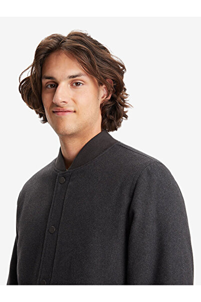 Dockers Wool Blend Varsity Siyah Bomber Mont