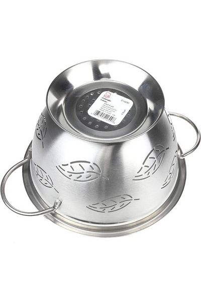 Chef Craft Stainless Steel Rust-Resistant Leaf Design Colander 5quarts