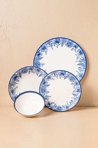 FH finehome Loyalblue Porselen 24 Parça 6 Kişilik Yemek Takımı