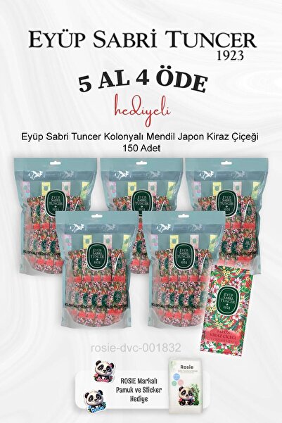 Eyüp Sabri Tuncer Kolonyalı Mendil Japon Kiraz Çiçeği 150 Adet 5 Al 4 Öde ve ...