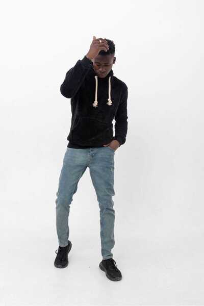 GRODYT Unisex kapüşonlu sweatshirt peluş