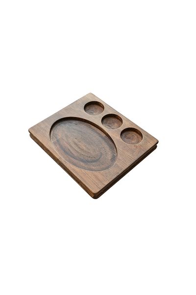 Davi Ahşap Wooden Multi-Purpose Presentation Plate - Stylish and Functional