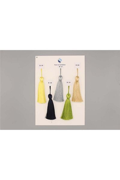 Gül Green Polyester Tassel - 12 cm