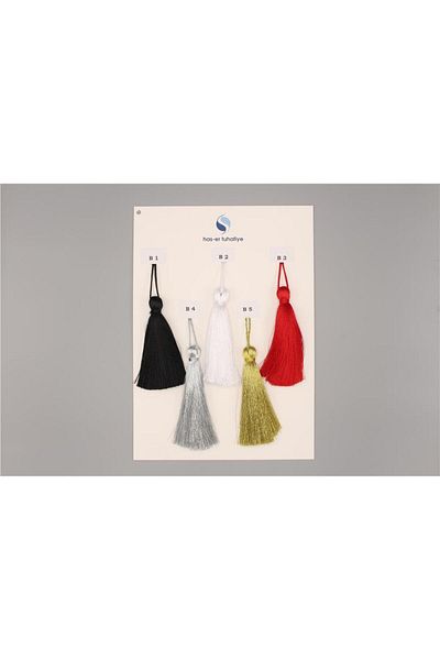 Gül 12 cm Red Polyester Tassel