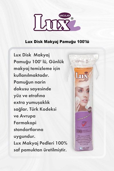 LUX 100Pcs Rosie Cotton Disc Makeup Cotton - Buy 5 Get 4