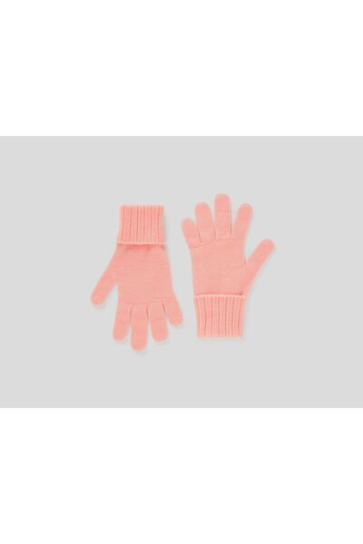 United Colors of Benetton Kadın Yavruğazı Yün Karışımlı Eldiven