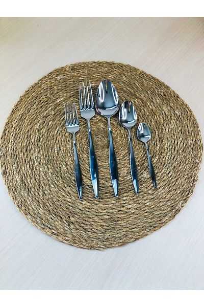 Sofia 2.5 mm Thickness - 60 Pieces Fork Spoon Set, Steel for Chrome Mix