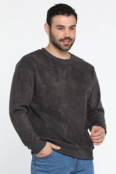 MİSHAR İTALİA Ανδρικό φούτερ Smoked Crew Neck Fleece