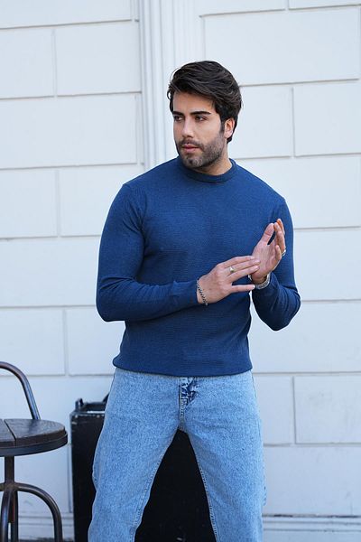Figo Ανδρικό πουλόβερ με στρογγυλή λαιμόκοψη