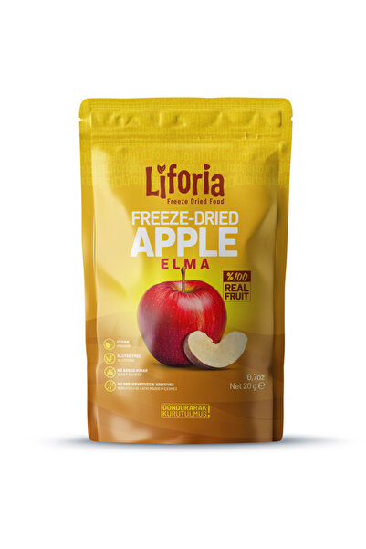 Liforia تجميد شرائح التفاح الرقيقة المجففة - الفواكه المجففة بالتجميد - الفوا...