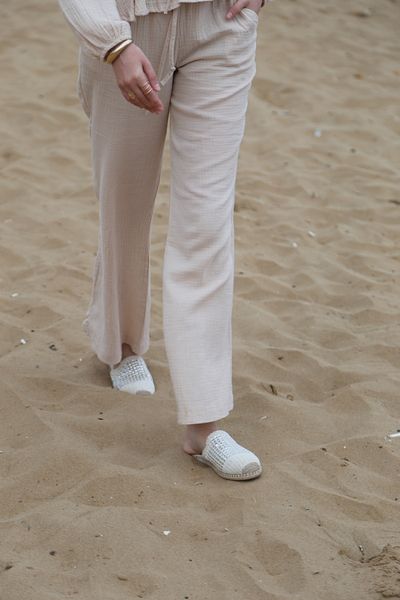 Letafia Παντόφλες Espadrille Beige Pera Stone