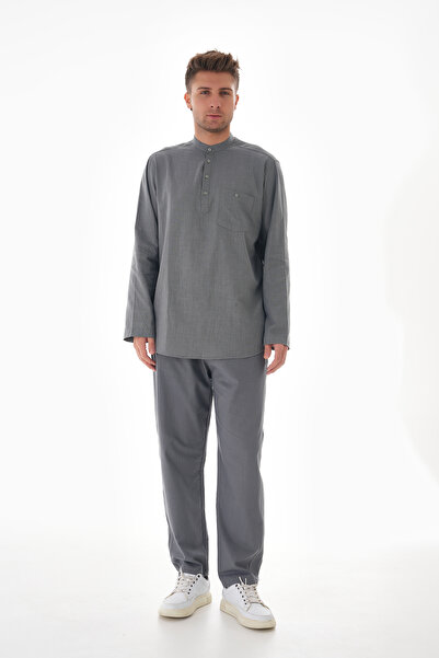 BESEDU Men's Linen Hac and Umre Suit