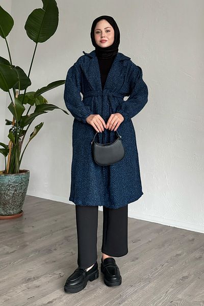 InStyle Palton albastru din cașmir