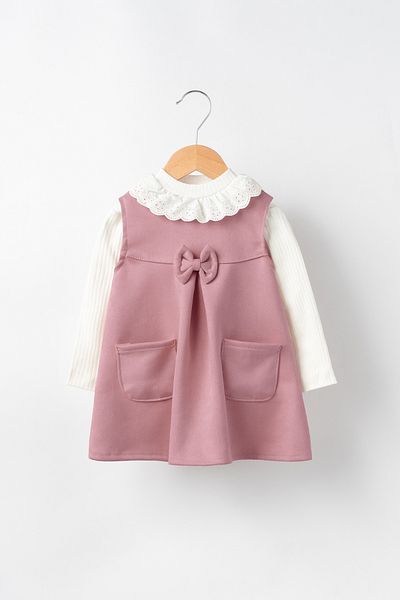 Banamio Josephine Scallop Collar Λεπτομερές σετ δύο τεμαχίων από ύφασμα κατάδυσης με υφή Nubuck