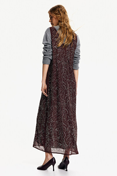 H&M Suni Elmas İşlemeli Elbise