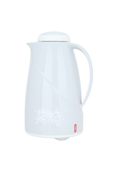 Helios German Thermos, Light Gray, Rose Pattern, 1.5 Liters