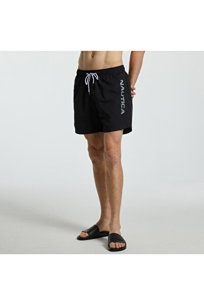 Nautica Erkek Siyah Regular Fit Deniz Şortu